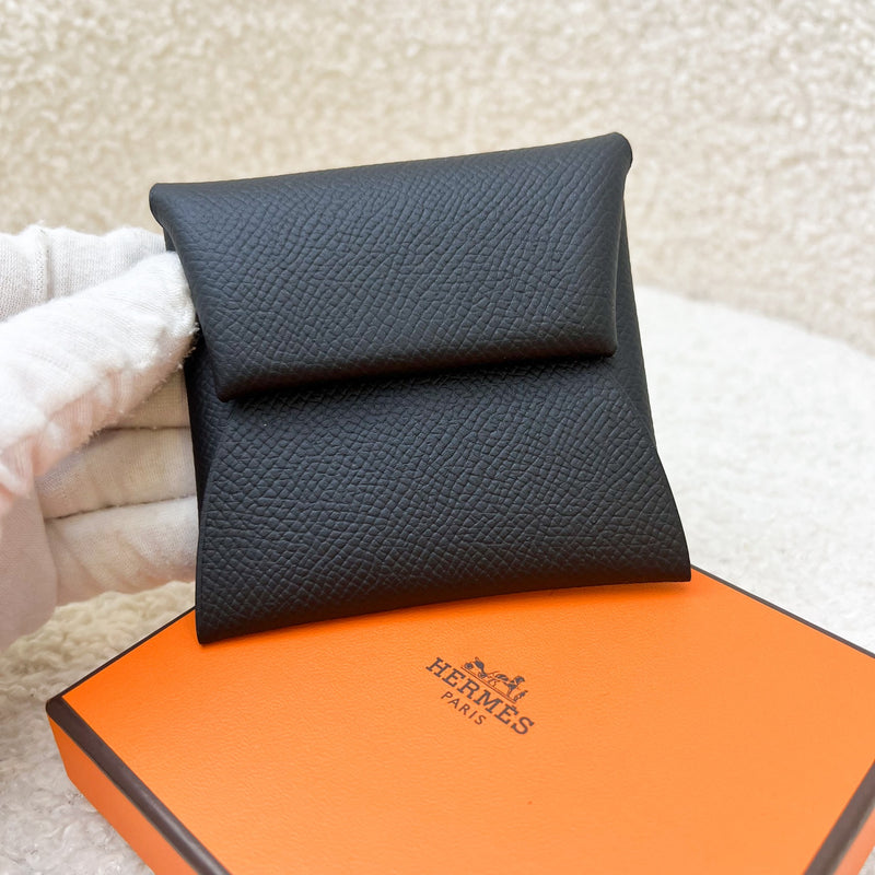 Hermes Bastia Coin Purse in Black  Epsom Leather