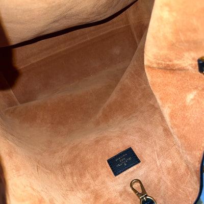 Louis Vuitton LV Low Key Hobo MM in Black Grained Calfskin and GHW