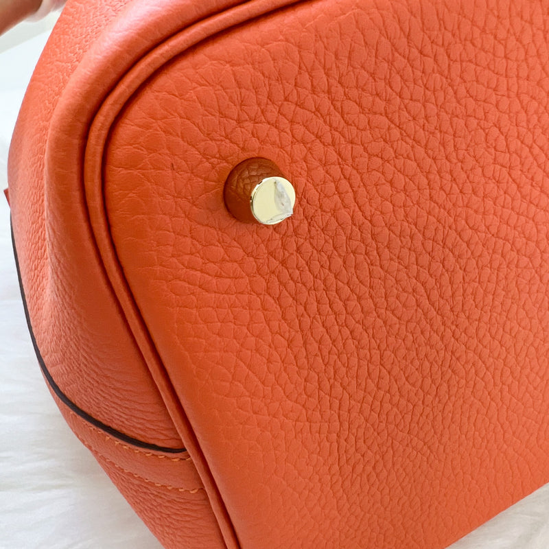 Hermes Picotin 22 in Feu Clemence Leather and GHW