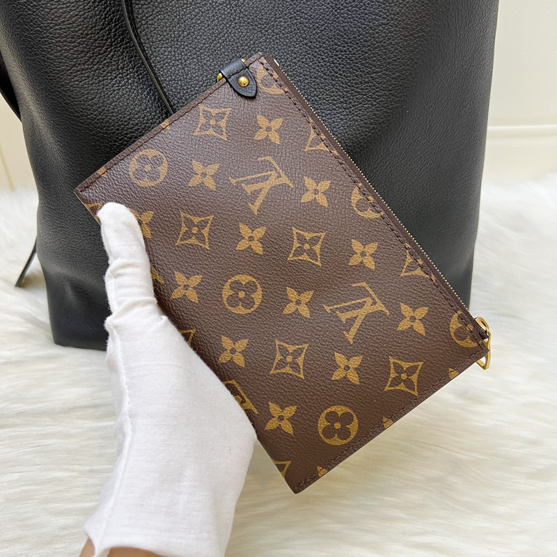 Louis Vuitton LV Low Key Hobo MM in Black Grained Calfskin and GHW