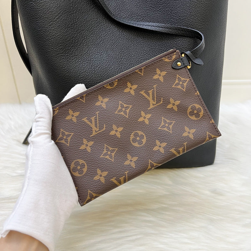 Louis Vuitton LV Low Key Hobo MM in Black Grained Calfskin and GHW