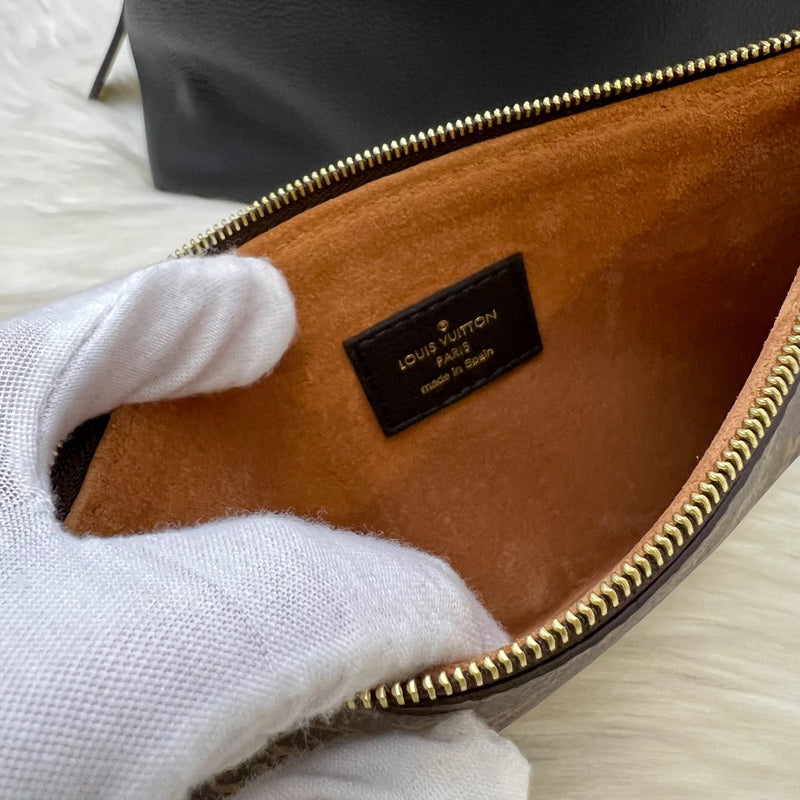 Louis Vuitton LV Low Key Hobo MM in Black Grained Calfskin and GHW