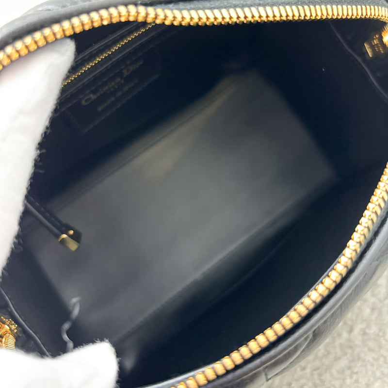 Dior Groove 20 Bowling Bag in Black Macrocannage Calfskin and GHW