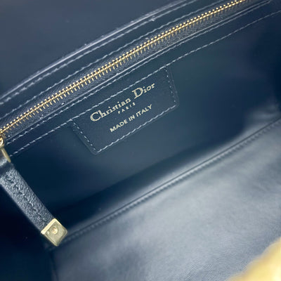 Dior Groove 20 Bowling Bag in Black Macrocannage Calfskin and GHW