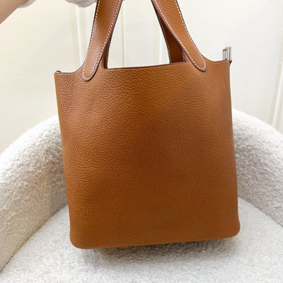 Hermes Picotin 18 in Fauve Barenia Faubourg Leather and PHW