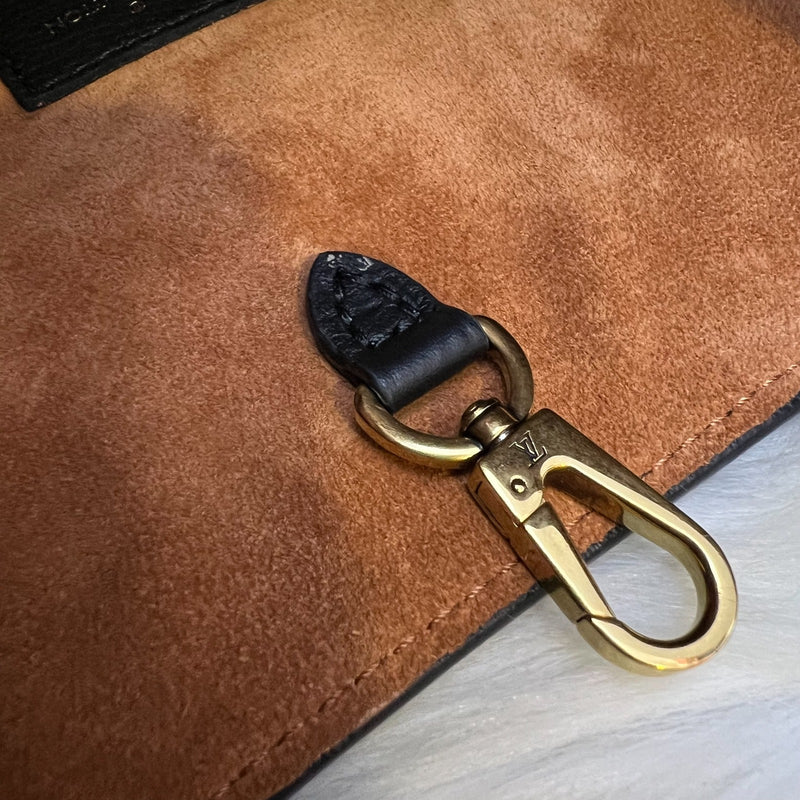 Louis Vuitton LV Low Key Hobo MM in Black Grained Calfskin and GHW
