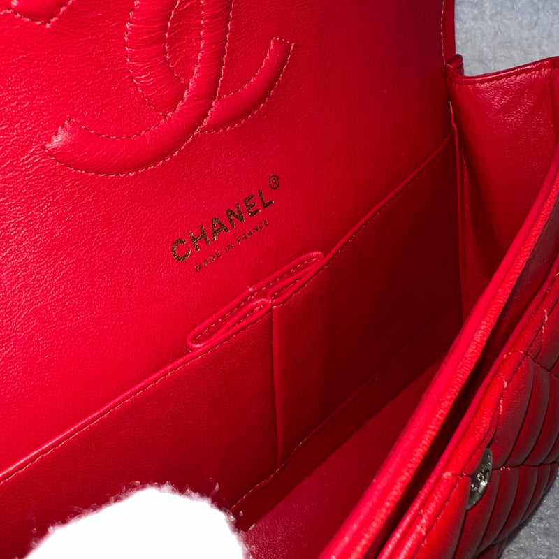Chanel Medium Classic Flap CF in Red Lambskin and Matte GHW