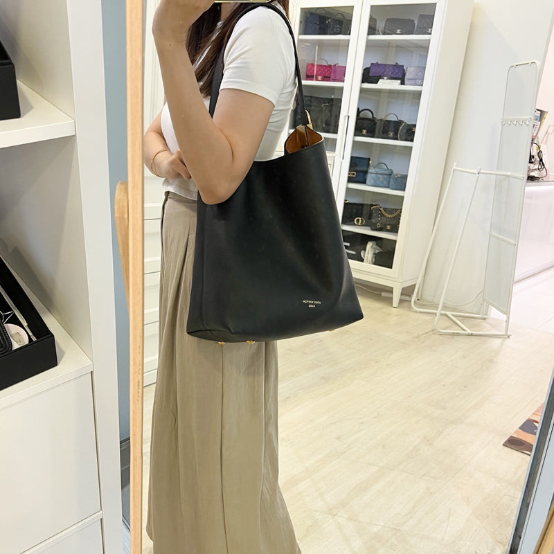 Louis Vuitton LV Low Key Hobo MM in Black Grained Calfskin and GHW