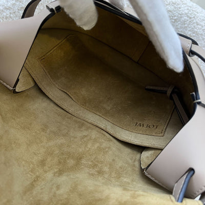 Loewe Small Gate Bag in Sand (Grey) Calf Leather, Jacquard and GHW