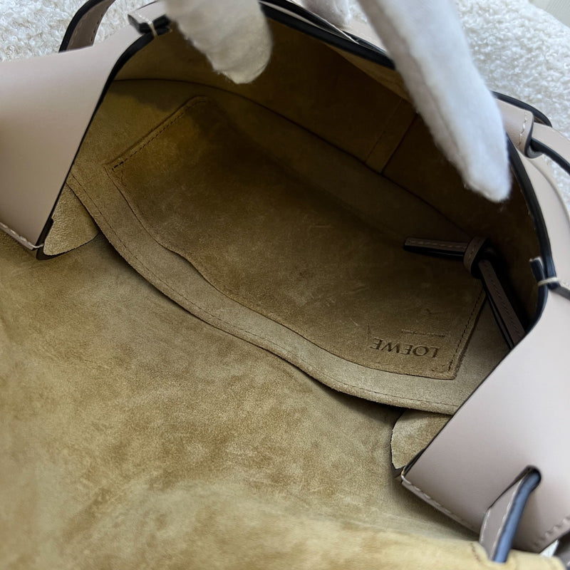 Loewe Small Gate Bag in Sand (Grey) Calf Leather, Jacquard and GHW