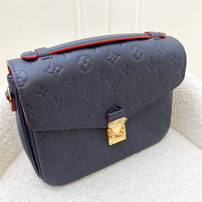 LV Pochette Metis in Marine Rouge Empreinte Leather and GHW