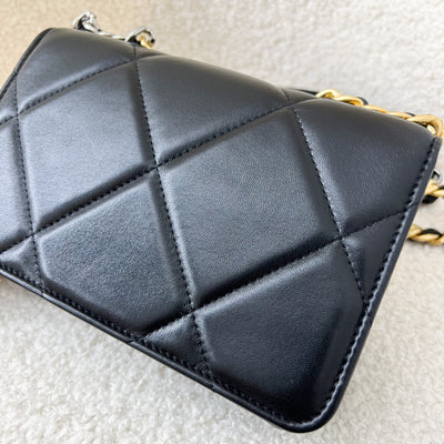 Chanel 19 Wallet on Chain WOC in Black Lambskin and 3 Tone Hardware