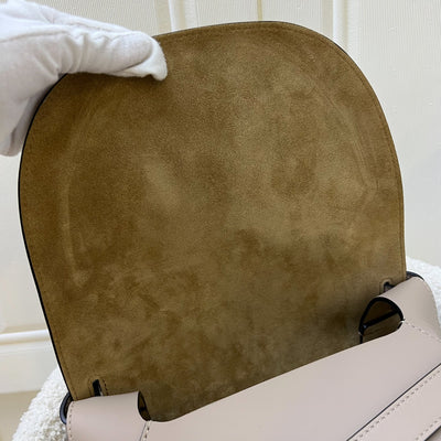 Loewe Small Gate Bag in Sand (Grey) Calf Leather, Jacquard and GHW