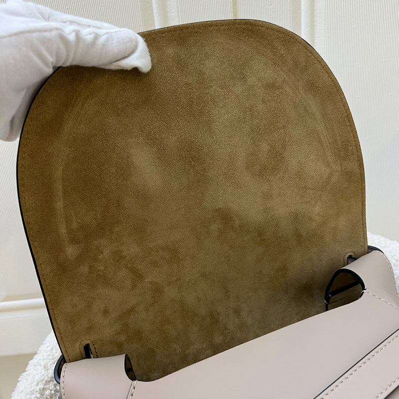 Loewe Small Gate Bag in Sand (Grey) Calf Leather, Jacquard and GHW