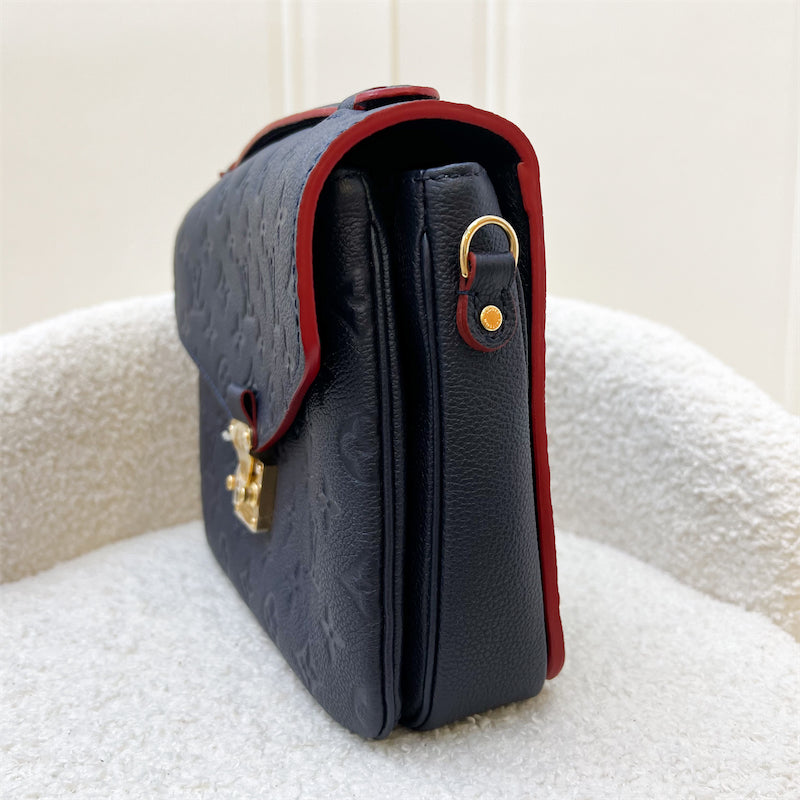 LV Pochette Metis in Marine Rouge Empreinte Leather and GHW