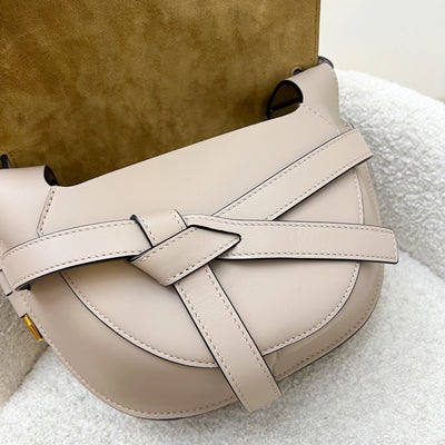 Loewe Small Gate Bag in Sand (Grey) Calf Leather, Jacquard and GHW