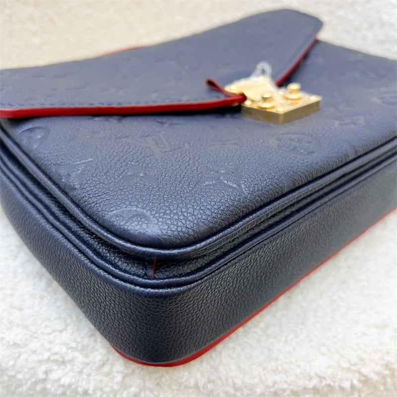 LV Pochette Metis in Marine Rouge Empreinte Leather and GHW