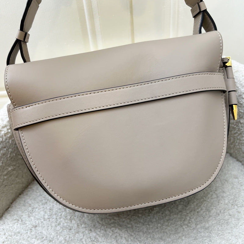 Loewe Small Gate Bag in Sand (Grey) Calf Leather, Jacquard and GHW