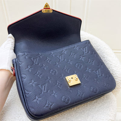 LV Pochette Metis in Marine Rouge Empreinte Leather and GHW