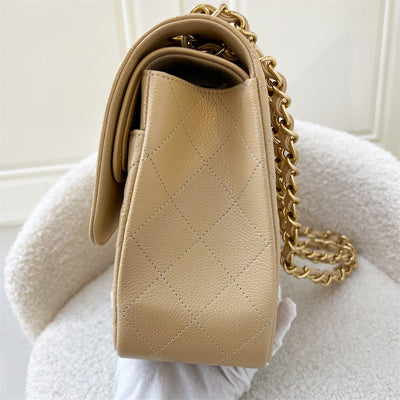 Chanel Jumbo Classic Flap DF in Classic Beige Clair Caviar and GHW