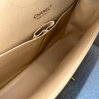Chanel Jumbo Classic Flap DF in Classic Beige Clair Caviar and GHW