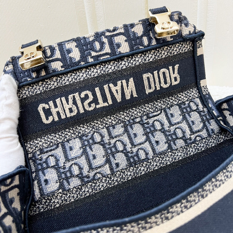 Dior Small Diorcamp Bag in Dark Blue Oblique Embroidery (Model: M1241ORIW, Colour: M928)