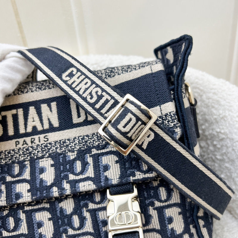 Dior Small Diorcamp Bag in Dark Blue Oblique Embroidery (Model: M1241ORIW, Colour: M928)