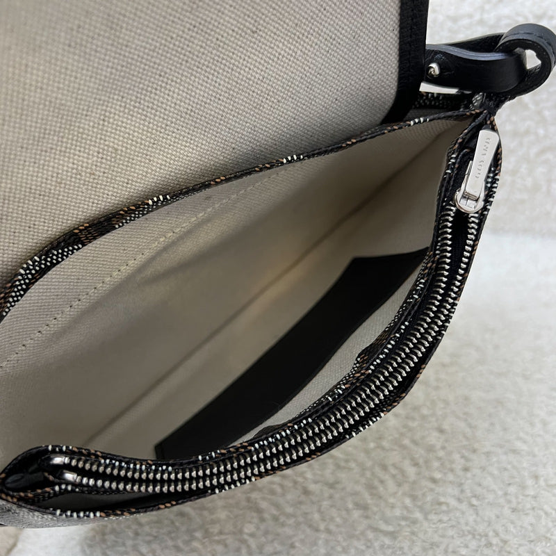 Goyard Plumet Pocket Wallet in Black Goyardine Canvas and Black Trim