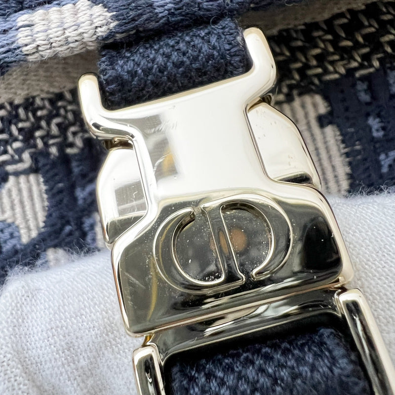 Dior Small Diorcamp Bag in Dark Blue Oblique Embroidery (Model: M1241ORIW, Colour: M928)