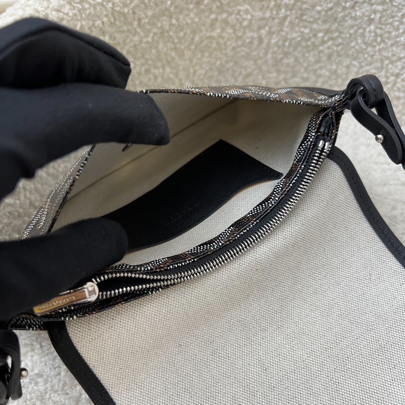 Goyard Plumet Pocket Wallet in Black Goyardine Canvas and Black Trim