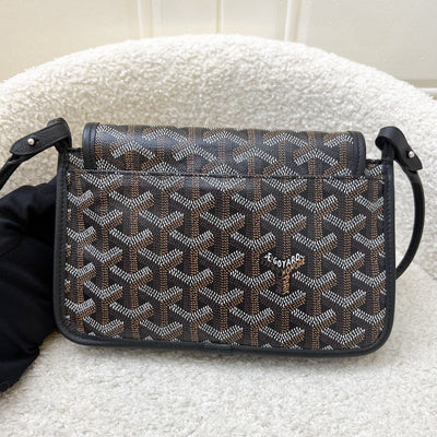 Goyard Plumet Pocket Wallet in Black Goyardine Canvas and Black Trim