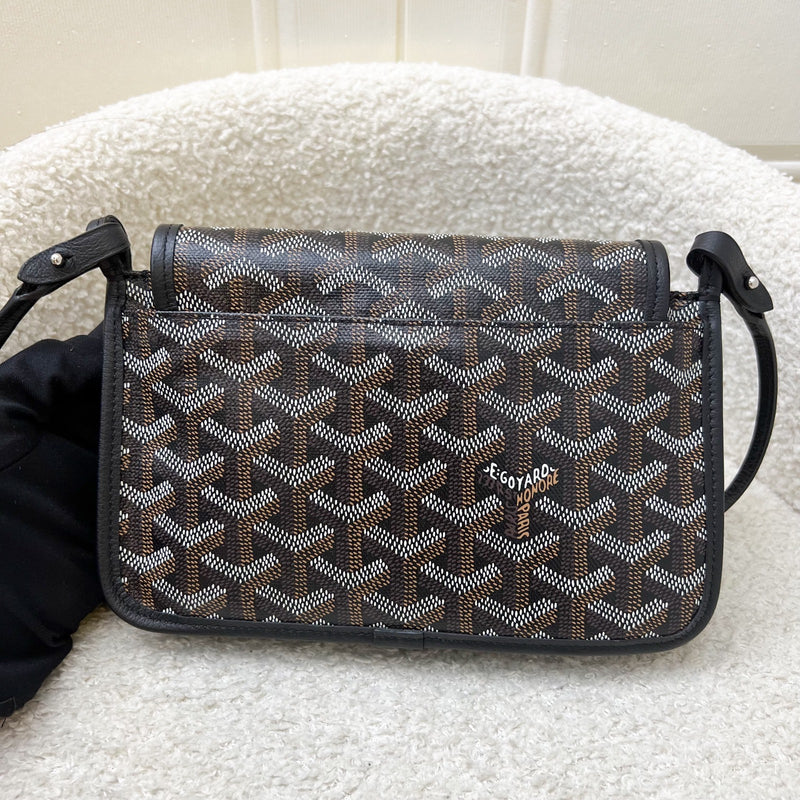 Goyard Plumet Pocket Wallet in Black Goyardine Canvas and Black Trim