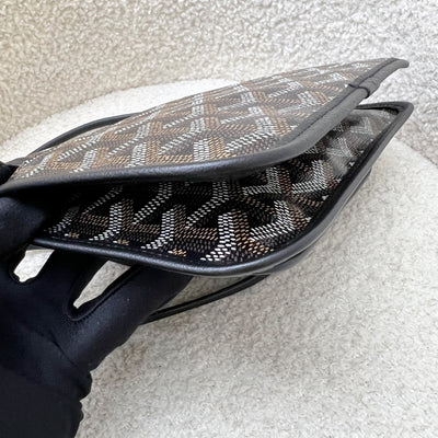 Goyard Plumet Pocket Wallet in Black Goyardine Canvas and Black Trim