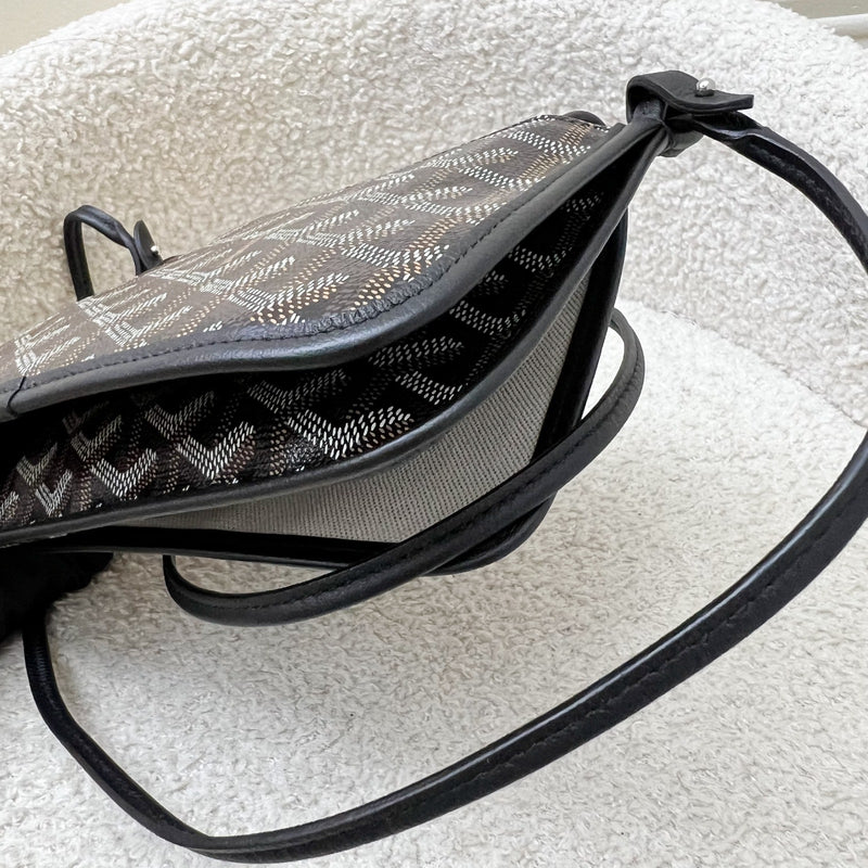 Goyard Plumet Pocket Wallet in Black Goyardine Canvas and Black Trim