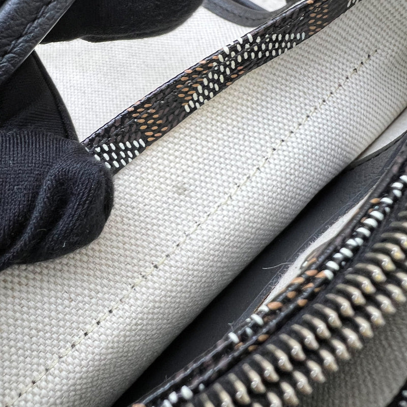 Goyard Plumet Pocket Wallet in Black Goyardine Canvas and Black Trim