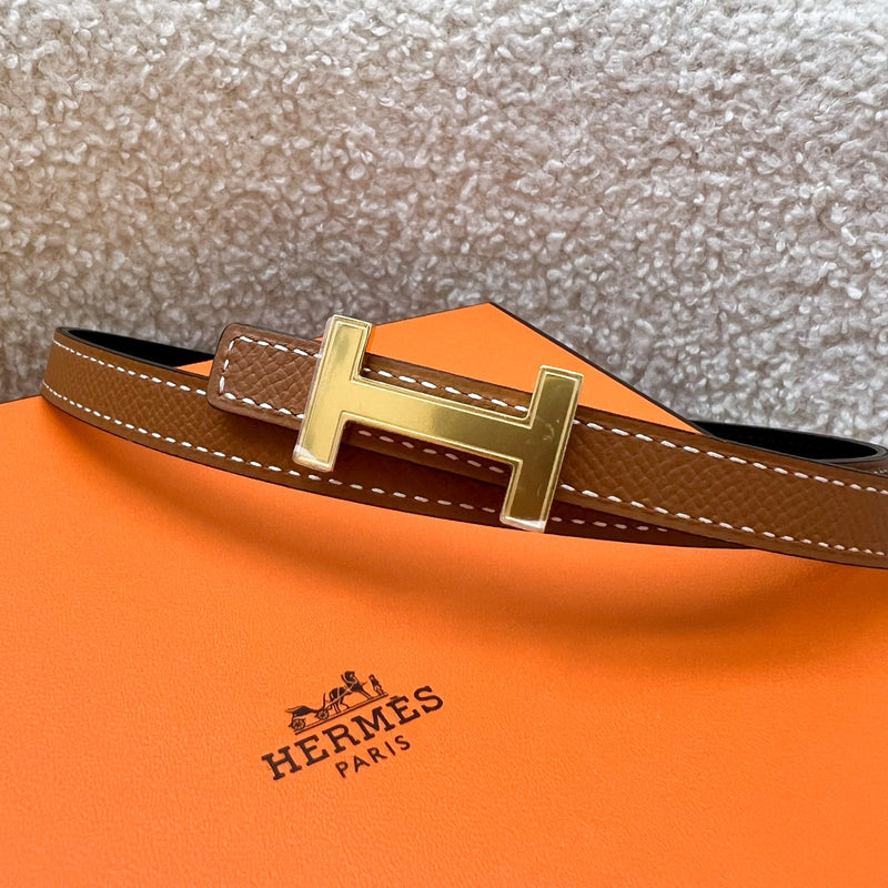 Hermes Focus H Belt Buckle and Reversible Belt in Gold Epsom  display picture 3