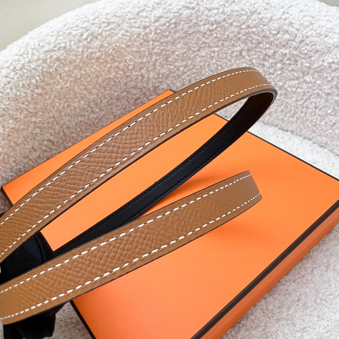 Hermes Belt 70 Focus Mini Etoupe Cles Gold Reversible ✨ Hermès Reversible Belt ✨ 24mm Noir/Gold with mini H belt  main image 3