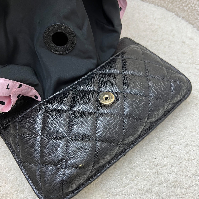 Chanel VIP Gift Tote Bag in Black Caviar and LGHW