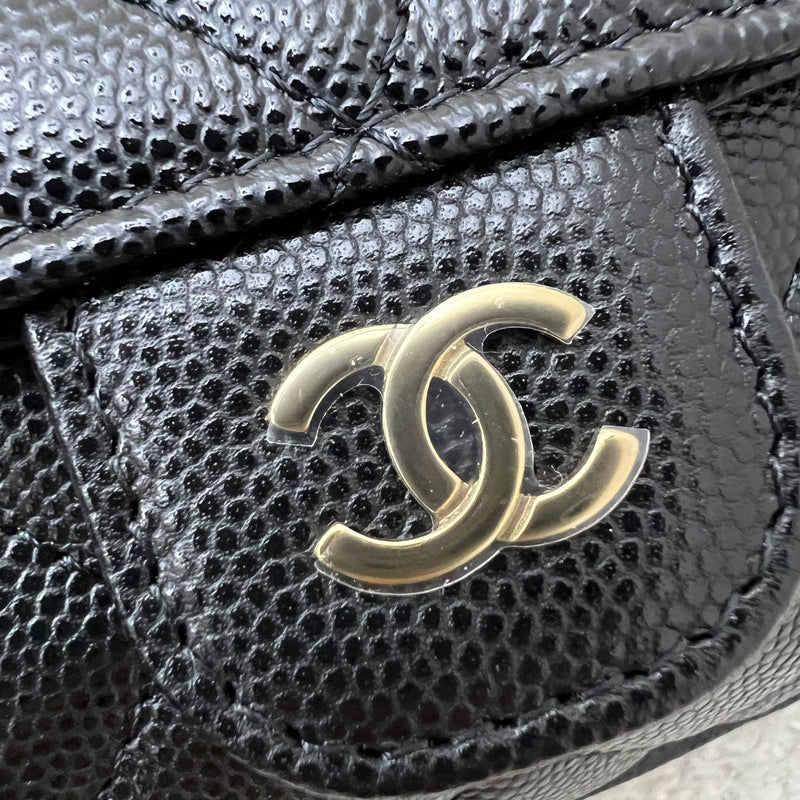 Chanel VIP Gift Tote Bag in Black Caviar and LGHW