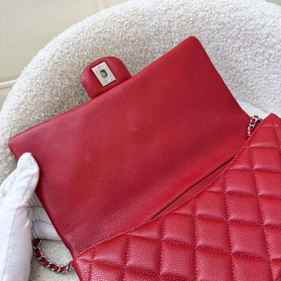 Chanel Timeless Clutch with Chain in Red Caviar and SHW