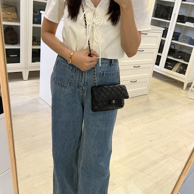 Chanel VIP Gift Tote Bag in Black Caviar and LGHW