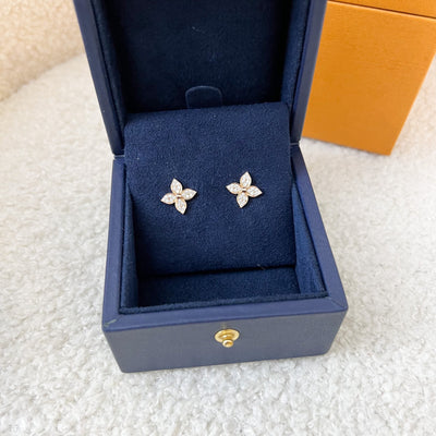 LV Fine Jewellery Star Blossom Earrings Studs with Diamonds in 18K Pink Gold