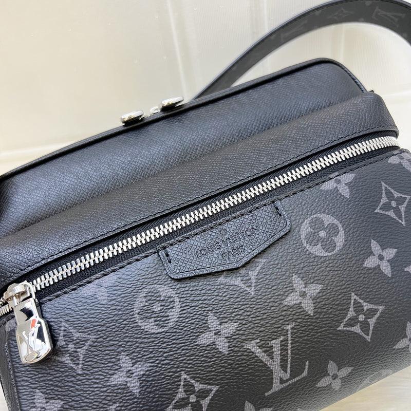 LV Outdoor Messenger Bag in Monogram Eclipse Canvas, Taiga Cowhide leather and SHW (Model: M30233)