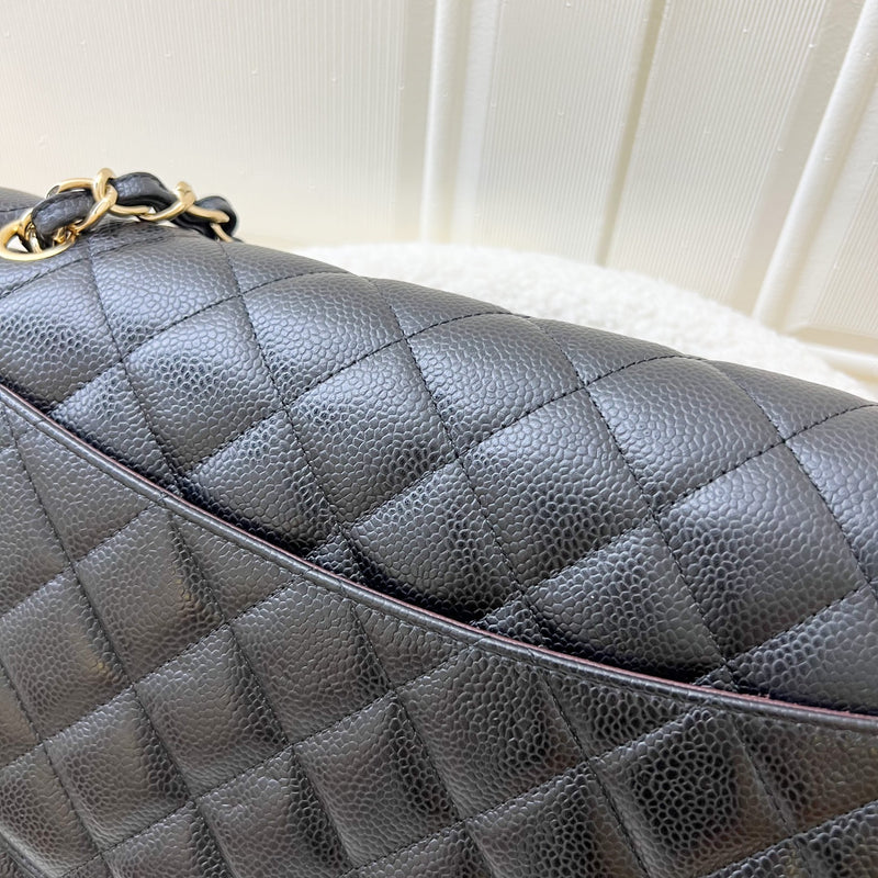 Chanel Jumbo Classic Flap DF in Black Caviar and GHW