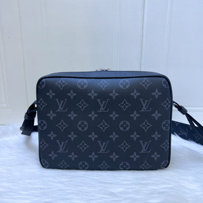 LV Outdoor Messenger Bag in Monogram Eclipse Canvas, Taiga Cowhide leather and SHW (Model: M30233)