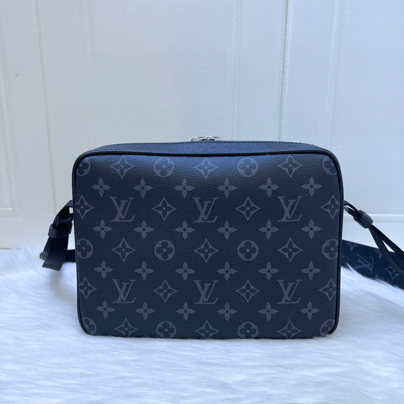 LV Outdoor Messenger Bag in Monogram Eclipse Canvas, Taiga Cowhide leather and SHW (Model: M30233)
