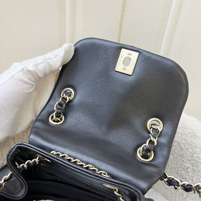 Chanel Duma Mini Backpack in Black Lambskin and LGHW (Model: AS2908)