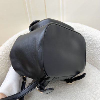 Chanel Duma Mini Backpack in Black Lambskin and LGHW (Model: AS2908)