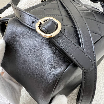 Chanel Duma Mini Backpack in Black Lambskin and LGHW (Model: AS2908)