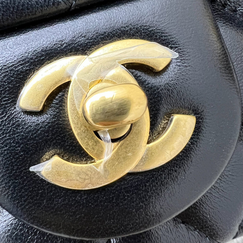 [Brand new - May 2025] Chanel Pearl Crush Mini Rectangular Flap in 25S Black Stiff Lambskin and AGHW (Model: AS1787)
